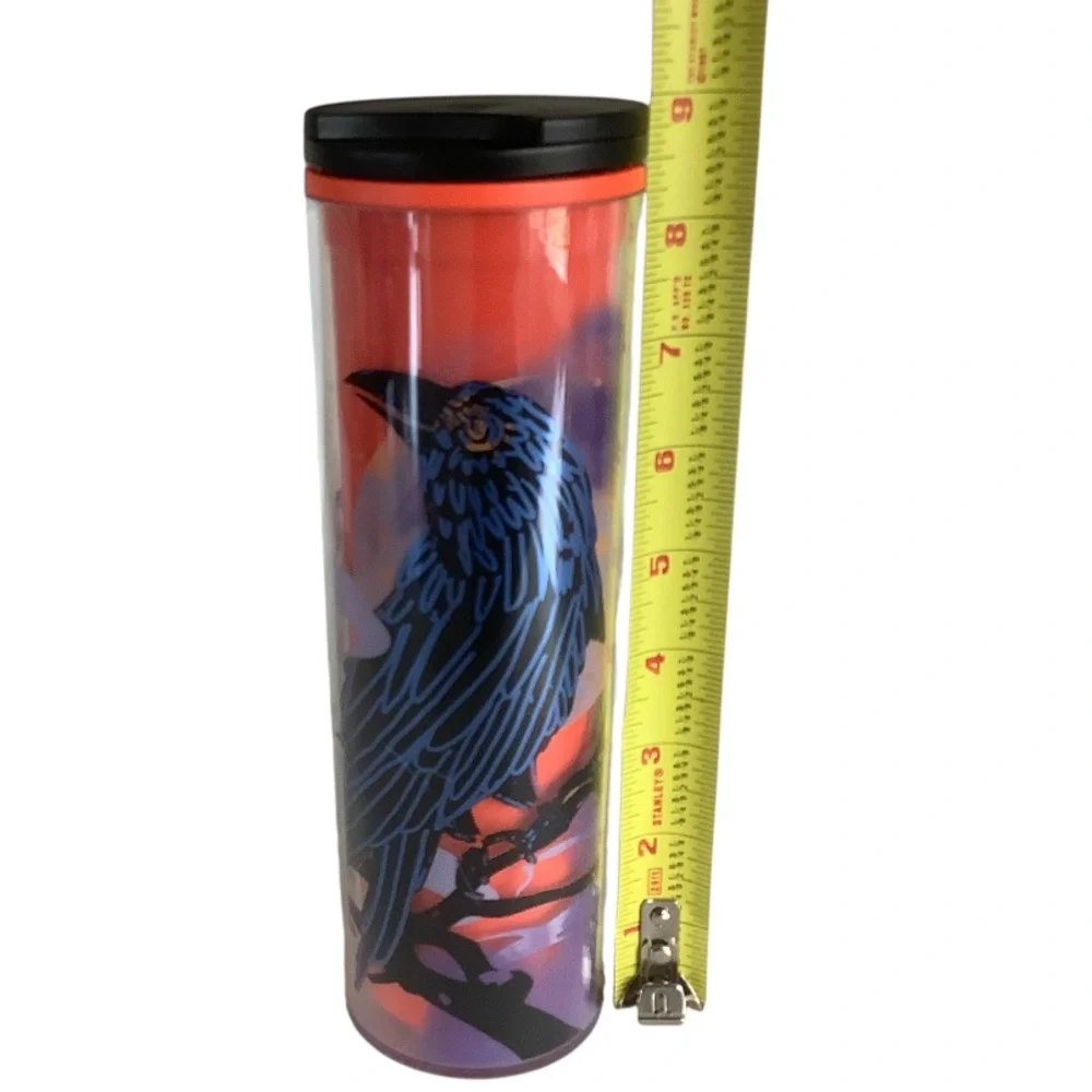 Starbucks 2022 Halloween Raven 16oz Double Walled Tumbler with Screw Top Lid